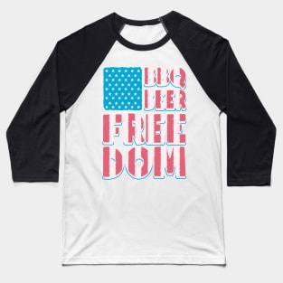 Beers, BBQ, Freedom, Murica Baseball T-Shirt